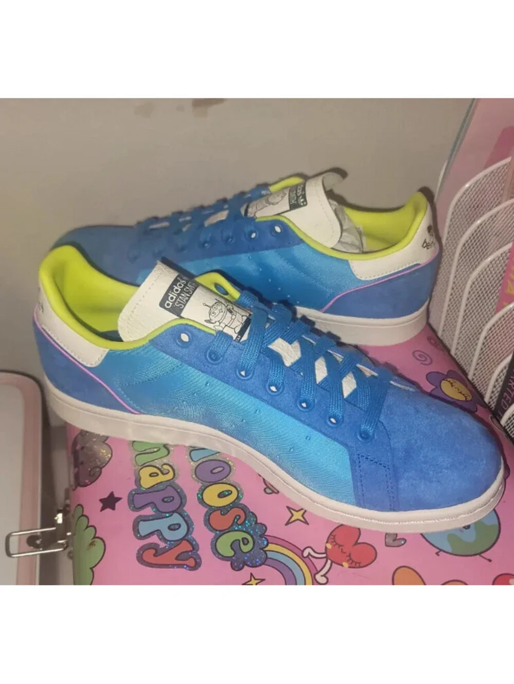 ADIDAS X DISNEY STAN SMITH TOY STORY 'REX & ALIENS' BLUE GZ5991 MENS 9.5 SHOES